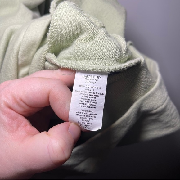 DailyStory women’s matcha green Buttoned Long Sleeve Polo River Romper M - Picture 7 of 9